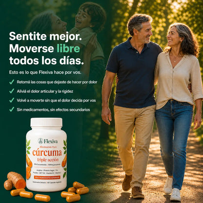 Flexiva - Cápsulas Premium de Triple Acción Antiinflamatoria
